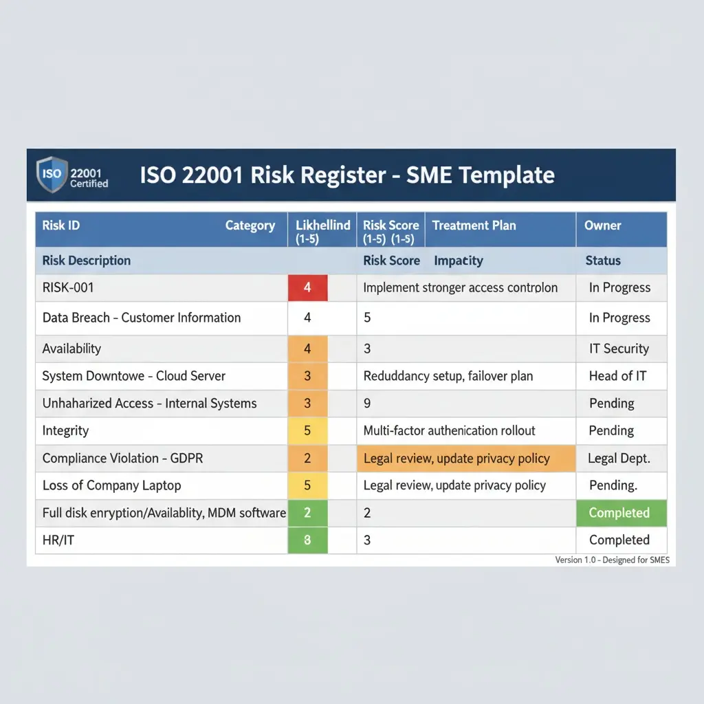 Sme Digital Transformation 2026: Stats, Roi, And GdprReady Playbooks Option A: Fix Top 5 Files With Most Violations (~150200 Warnings)
Iso 27001Aligned Sme Risk Register Template For 2025