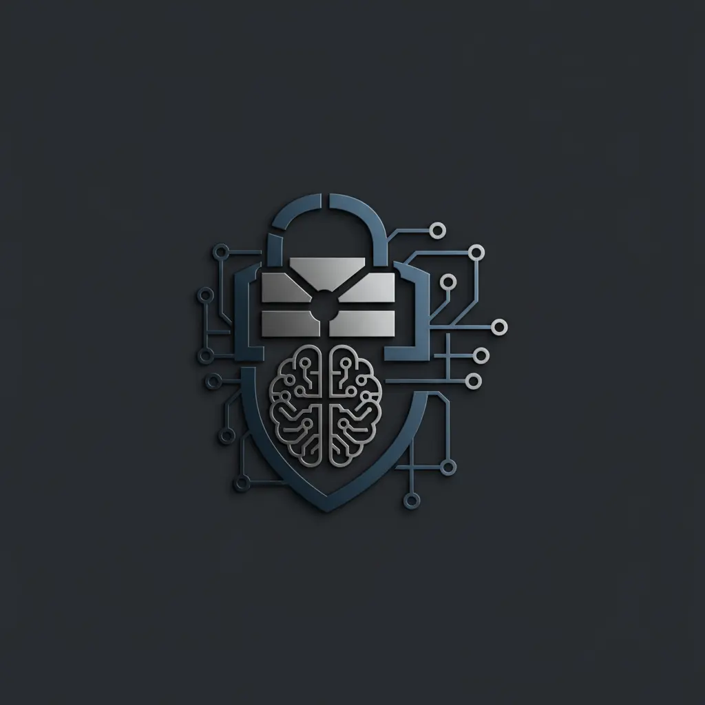 Enterprise Cybersecurity Solutions Logo With Shield, Lock, And Secure Network Motif 