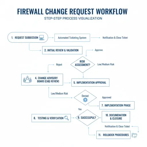 Firewall Change Request Workflow Process Enterprise Change Management Automation